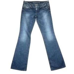Guess Jeans Daredevil Bootcut Womens 30 Medium Wash Low Rise Denim W83187D32A1